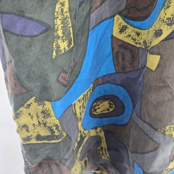 Vintage Verona Men's Art to Wear 100% Silk Button Down Shirt Large - Picture 10 of 14